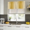 thumbnail image 4 of Yellow Ombre Curtain Valances for Windows, Kitchen Valance Window Treatments Panel 2 Pack, Modern Abstract Art Farmhouse Gradient Rod Pocket Short Curtains for Bathroom Bedroom 42 x 18 Inch, 4 of 8