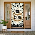 thumbnail image 3 of Gold Glitter Graduation Banner Black Grad Cap Congrats Backdrop Laurel Wreath Bowknot Design Grad Display for Graduation Party Grad Ceremony College Graduation, 3 of 9