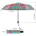 thumbnail image 3 of Peace Love Sign Compact Sun Umbrella Windproof Travel Umbrellas for Rain Strong Portable UV Protection, 3 of 8