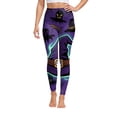 thumbnail image 6 of Halloween Leggings for Women High Waisted Fall Athletic Workout Legging Soft Stretch Printed Gym Yoga Pants Plus(Dark Purple,XL), 6 of 6
