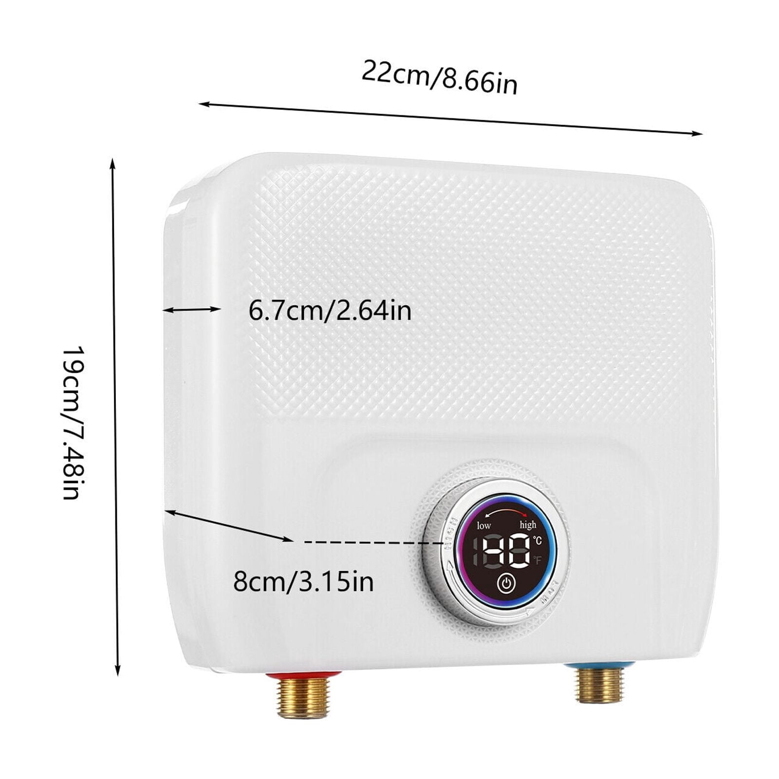 3000W Electric Water Heater Instant Hot Tankless Water Heater On Demand Water Heater for Homes, Offices