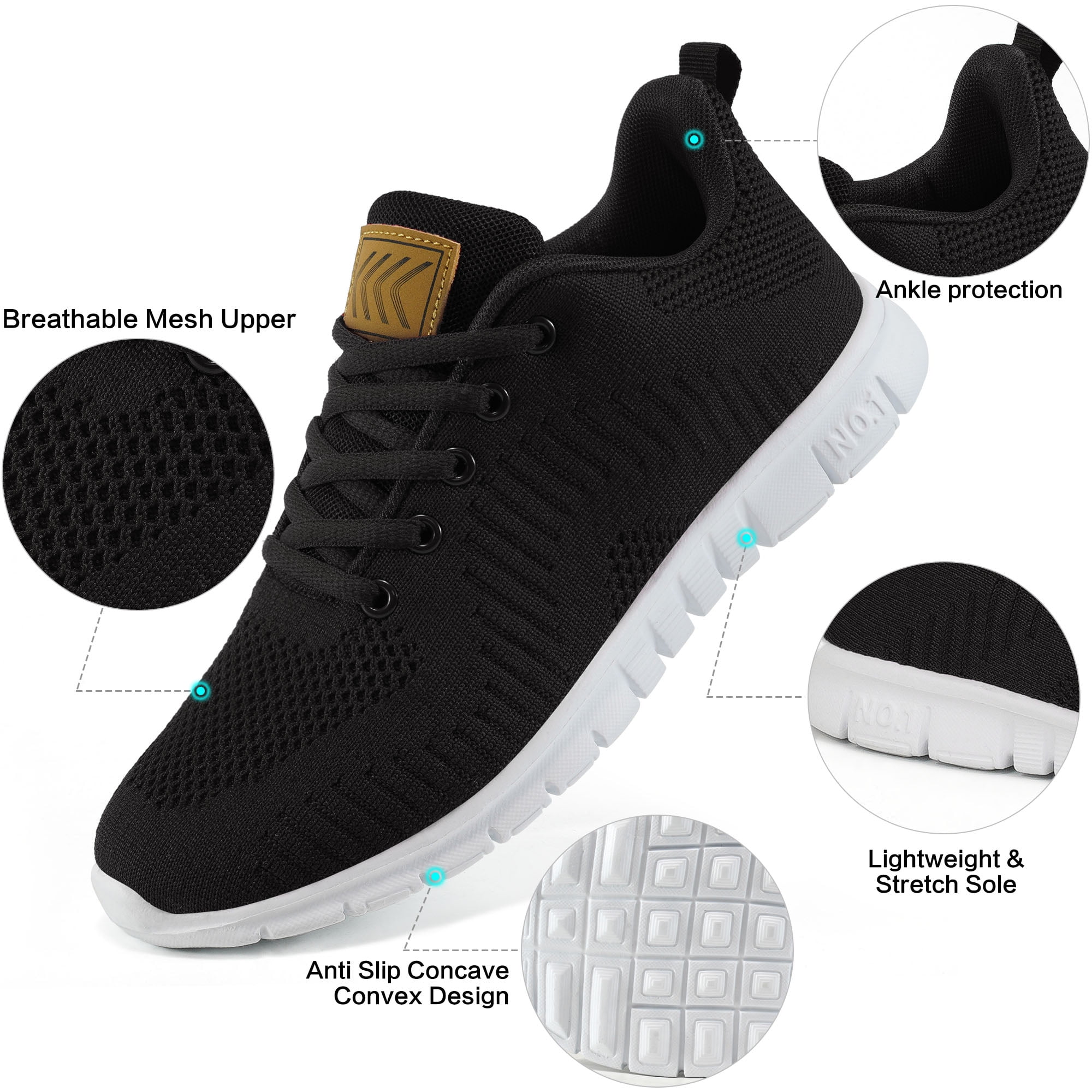 Ecetana Sneakers for Women Walking Shoes Comfortable Breathable Mesh Tennis Shoes