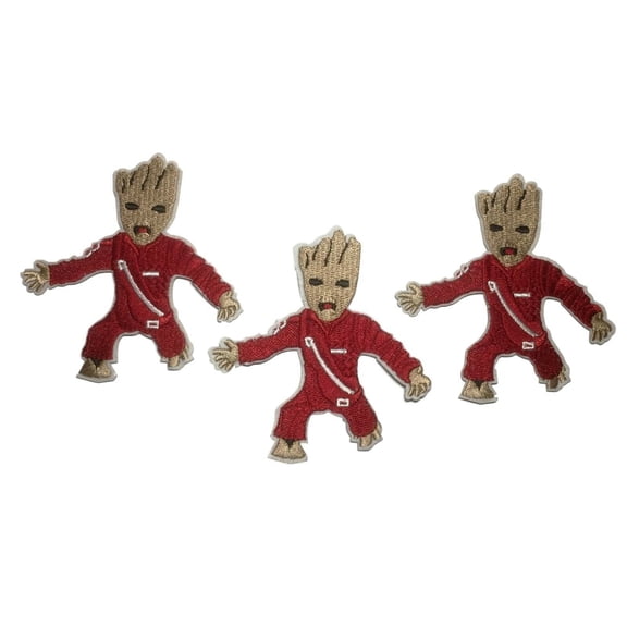 Guardians Of The Galaxy Groot Character 4" Tall Iron On Patch Set of 3 Patches
