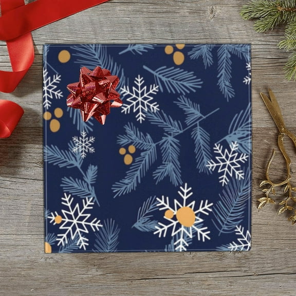 Christmas Wrapping Paper | Premium Holiday Gift Wrap | Navy Pines 58" x 23" (1–5 Rolls) - 1 Roll