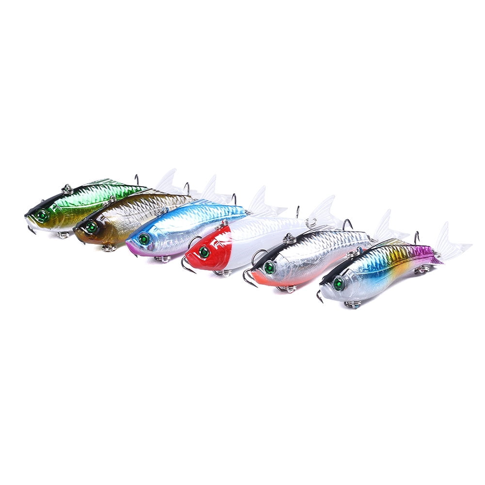 HENGJIA Fishing lures for Bass, 6PCS Deep Diving Lipless Crankbaits for Bass Hard Baits Sinking Fishing Jigs for Freshwater and Saltwater Bass, Trout, Walleye