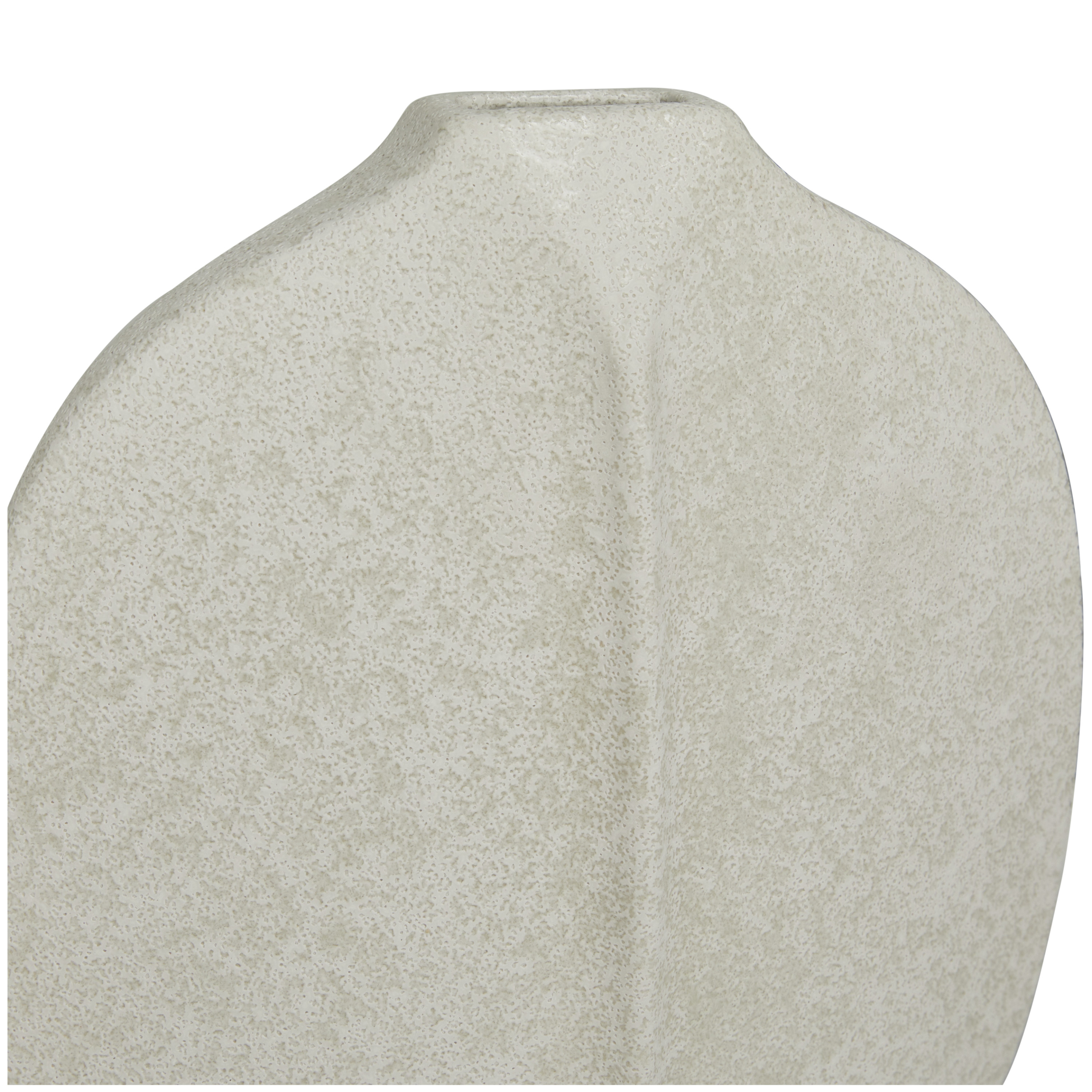CosmoLiving by Cosmopolitan 13", 18"H Ceramic Modern Vase, White, 2-Piece
