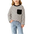 thumbnail image 5 of StSilkitty Sweatshirts for Boys Girls Striped Long Sleeve Crewneck Pullover Tops with Pocket Fall Winter Casual Clothes, 5 of 6