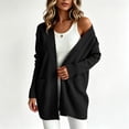 thumbnail image 2 of BUIGTTKLOP Cardigan Sweaters for Women Long Sleeve Hooded Knit Open Front Jacket Casual Fall Coat with Pockets, 2 of 8