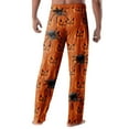 thumbnail image 4 of WTOBBY Men's Fashion Loose Halloween Print Casual Pants Home Sleep Pants Drawstring Elastic Waist Comfortable Lounge Trousers,Saffron M, 4 of 4
