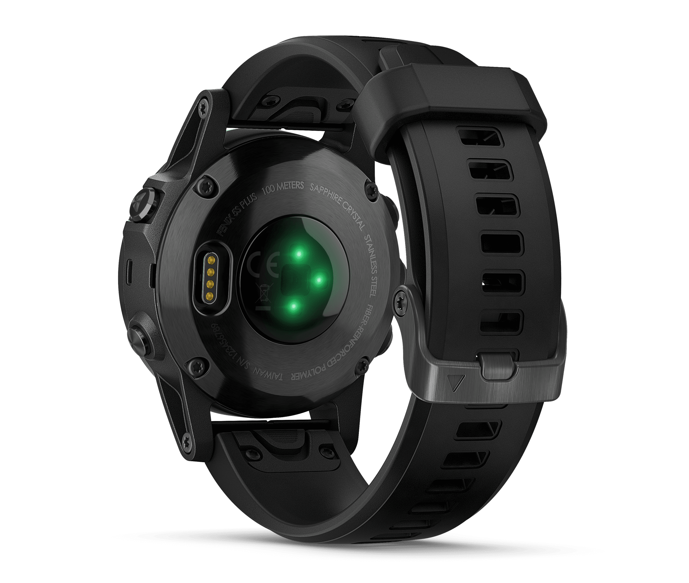 Garmin Fenix 5S Plus Sapphire Smart Watch, Black with Black Band