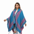 thumbnail image 4 of Cavosen Wraps for Evening Dresses Knit Elegant Wraps Stripe Soft Thicken Warm Open Front Scarves Oversized Winter Everyday Wear, 4 of 7