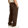 thumbnail image 4 of CYRBOKO Boys Fleece Lined Sweatpants, Elastic Drawstring Waist Casual Thermal Fall Winter Athletic Pants with Pockets Brown Size 14-15 T, 4 of 7