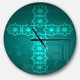 thumbnail image 1 of DesignArt Turquoise Holy Cross Large Wall Clock, 1 of 2