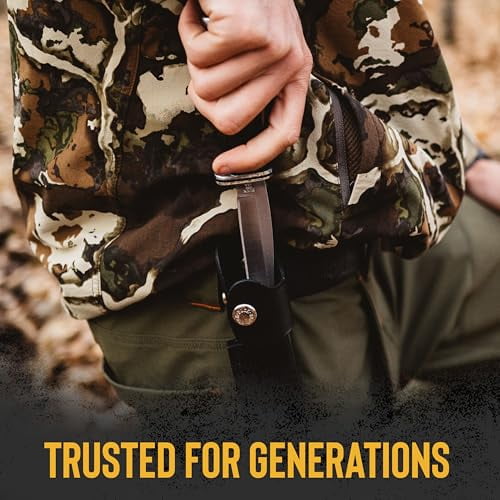 Buck Knives 105 Pathfinder Hunting Knife, 5" Fixed Blade, Phenolic Handle, Black, 4.3 oz