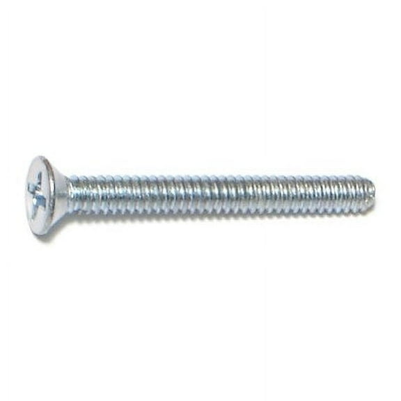 #6-32 x 1-1/4" Zinc Plated Steel Coarse Thread Phillips Flat Head Machine Screws MSCFS-126