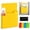 Yellow, variant on A4 Color-Coded Magnetic File Pocket Set Refrigerator Accordion Files, Folders Utility Mail Holder