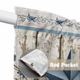 thumbnail image 4 of Texas Star Navy Blue Swag Valances for Windows, Kitchen Window Curtains Over Sink, Farmhouse Vintage Art Wooden Window Treatment Curtains for Living Room/Bedroom Curtains 2 Panel Sets 36"x45", 4 of 8
