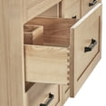 thumbnail image 6 of Ariel Monroe 66 Inch Double Rectangular Sink Bathroom Vanity With Carrara White Quartz Countertop 1.5 inch Edge In Oak, 6 of 7