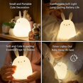thumbnail image 5 of Night Light for Kids,Cute Silicone Nursery Bunny Lamp for Baby and Toddler,Squishy Rabbit Lamp for Bedroom,Bedside Lamp for Kids Room (Rabbit), 5 of 5