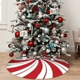 thumbnail image 7 of 1PC Christmas Tree Skirt Classic Red White Peppermint Candy Xmas Trees Skirts Base Cover Home Party Christmas Decor Carpet (1,75cm), 7 of 7