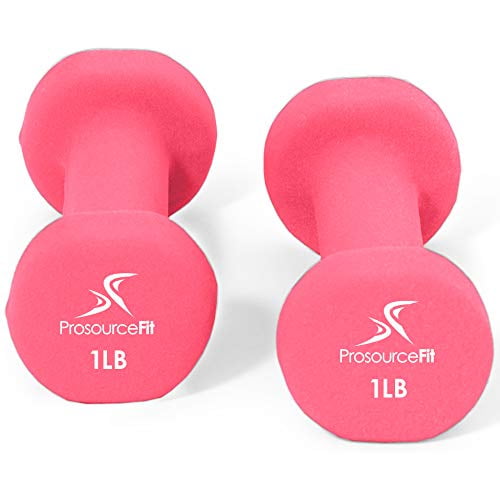 ProsourceFit Discounts Neoprene Dumbbell Set, Pink, 1-Pound 