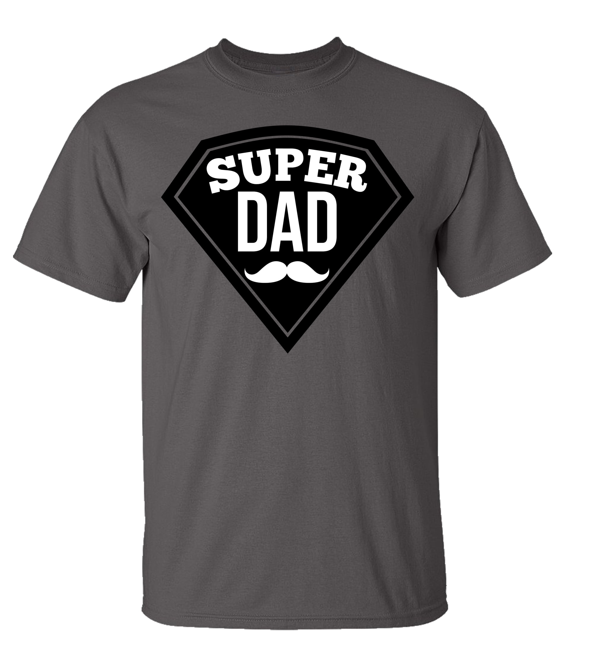 Father's Day Super DAD Short Sleeve Tee Shirt Charcoal - Picture 7 of 33