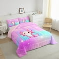 thumbnail image 3 of Manfei Personalized Letter N Bedding Comforter Set,Monogrammed Theme Twin Comforter Sets,Magic Animal Axolotl Bedding Set For Girl Teens,Ultra Soft Bedroom Decor Reversible,2-Piece, 3 of 8