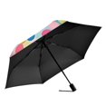 thumbnail image 2 of FORMRS Travel Umbrella Folding Auto Open Close Windproof Rain UV Protection, Light Colorful Circles, 2 of 8