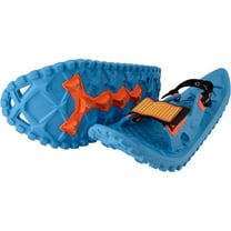 Crescent Moon Kids Snowshoes | Easy 17.5" Foam Snowshoes for Kids to 100 pounds with Secure Hook & Loop Binding, Insulating Rocker Cloud Deck & Durable Ice Spikes