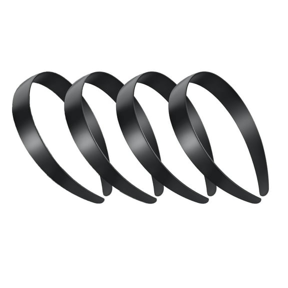 Wholesale 4 plastic headbands, no tooth solid color headbands, suitable for DIY hair accessories for girls and women.