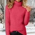 thumbnail image 6 of ylioge Fleece Sweaters for Women Plus Size S-5X Turtleneck Sweatshirts Womens Casual Solid Color Long Sleeve Pullover Knitted Thermal Sweater Tops, 6 of 7