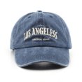 thumbnail image 3 of Vintage Baseball Cap for Men and Women Streetwear Washed Denim Cap in Blue and Green for Spring/Summer Cotton and Polyester Material Snapback Style with Letter Design, 3 of 5