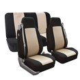 thumbnail image 4 of Flat Cloth Built-In Seat Belt One Piece Bucket Covers - BEIGE, 4 of 6