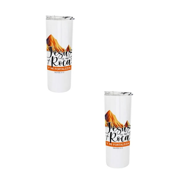 Duo de termos 591 ml. diseño divertido Jesus es mi roca y mi fortaleza salmos 31:3 regalo original