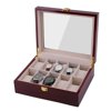10 Grids Wood Wrist Watch Display Case Jewelry Accessories Storage Holder Glass Window Box Organizer Brithday Gifts