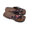 thumbnail image 3 of Paulownia Children Clogs Baby Slippers COS Student Clogs Flops Size 22-34 Black Plum Flower, 3 of 8