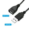 thumbnail image 3 of Unique Bargains USB Extension Cable with ON/Off Switch Extension Cords Adapter Controller for Fans LED Strips Black 2 Pack, 3 of 5