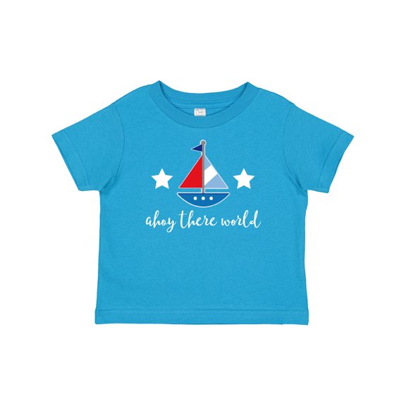 Inktastic Nautical Baby Boy Ahoy Sailboat Boys Baby T-Shirt