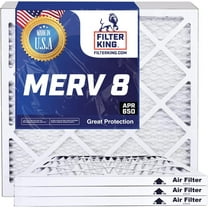 Filter King 16x30x1 Air Filter | 6-PACK | MERV 8 HVAC Pleated A/C Furnace Filters | MADE IN USA | Actual Size: 15.5 x 29.5 x .75"