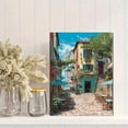 thumbnail image 2 of European Street Cafe Canvas Print Villa Hotel Home Wall Art, 2 of 8