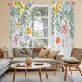 thumbnail image 2 of Eucalyptus Leaves Floral Kitchen Curtain for Berdoom Living Room Cafe 72 Inch Length, Spring Botanical Flowers Vines Tiers Curtains Light Filtering Drapes Window Treatment 2 Panels 52"Wx72"L, 2 of 8