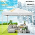 thumbnail image 3 of COBIZI Canopy 10x10 Pop Up Canopy Waterproof Canopy Tent Straight Leg Pop Up Tent with 4 Sidewalls Outdoor Commercial Instant Shelter Canopy Tent for Party Camping Beach,White, 3 of 8