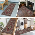 thumbnail image 5 of Runner Rug 2 x 6 Ft, Aztec Southwest Washable Non-Slip Floor Mat for Kitchen Hallway/Entryway, Red Brown Boho Chic Abstract Geometric Long Kitchen Runner Area Rugs for Living Room, Low-Profile, 5 of 7