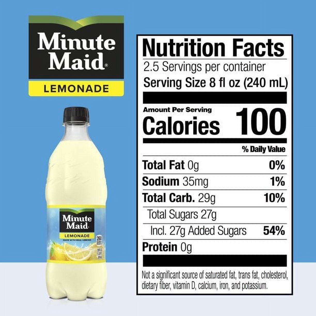 Minute Maid Lemonade, 20 Oz Bottles ( Sold by Beverage For You ) - 24 pack