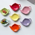 thumbnail image 5 of AUDeals Ceramic Teapot Shaped Tea Bag Coaster and Holder, Decorative Tray with Spoon Rest, Perfect for Restaurants, Cafes, and Home Use as a Seasoning Dish, 5 of 9