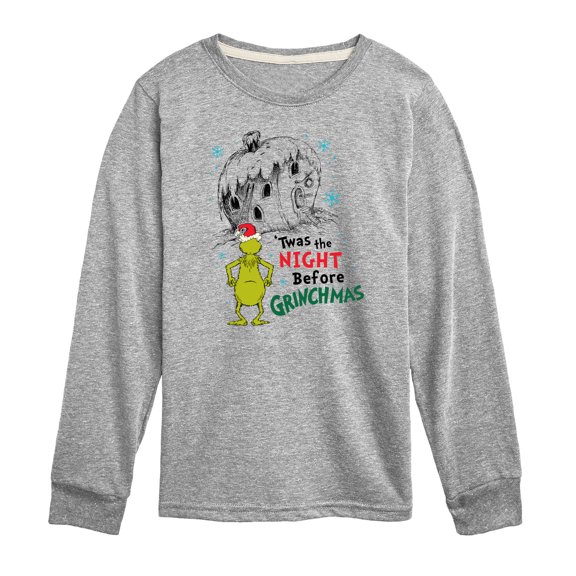 Dr. Seuss The Grinch - Christmas - 'Twas The Night Before - Toddler & Youth Long Sleeve Graphic T-Shirt