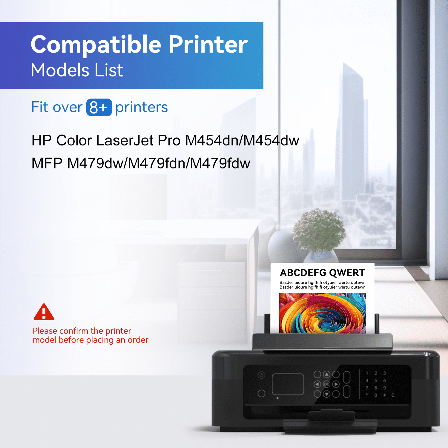 414X Toner Cartridges 4 Pack (with Chip) Compatible for HP  414X 414A for Color Laserjet Pro MFP M479fdw M479fdn M479dw Pro M454dw M454dn M479 M454 Printer Ink W2020X W2020A