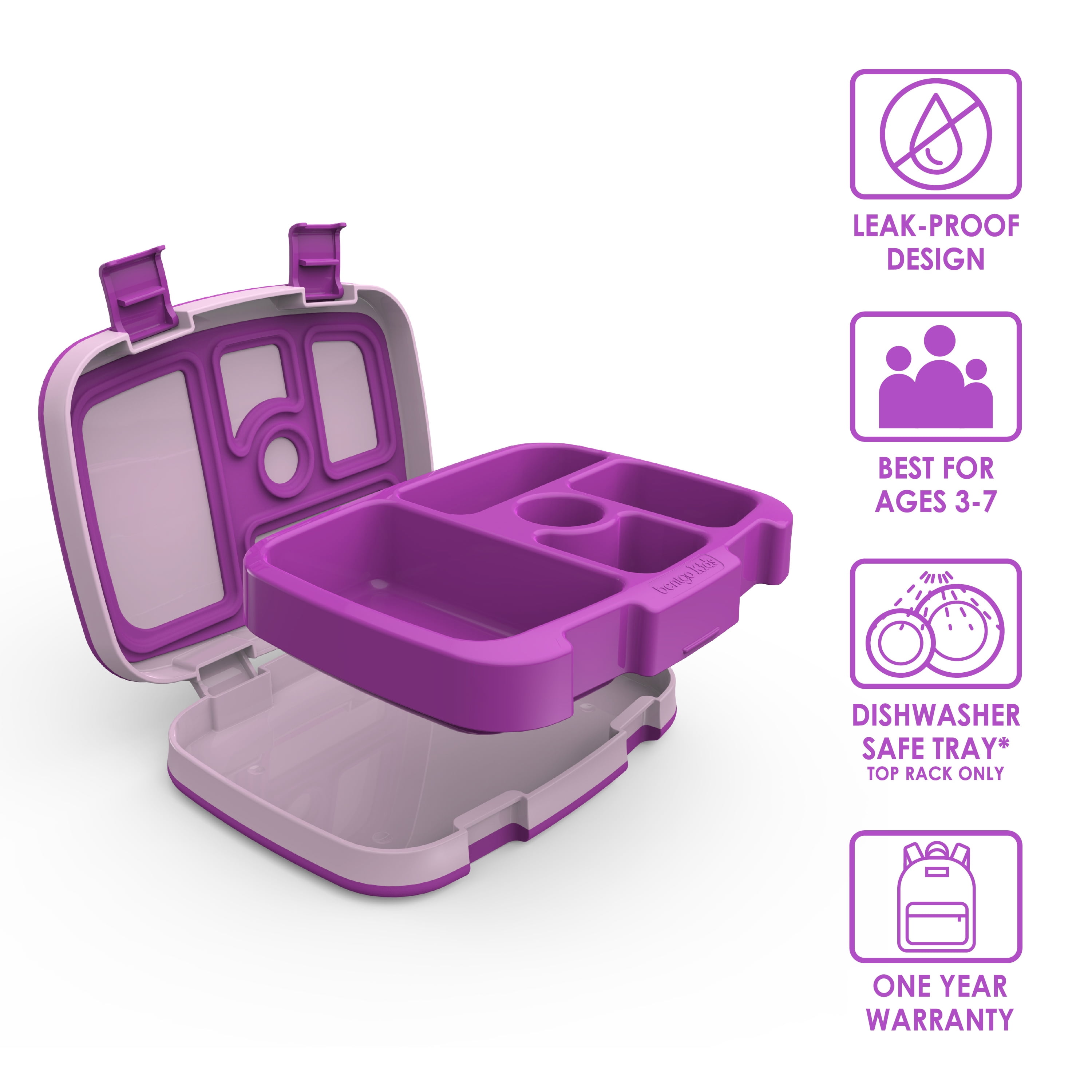  Bentgo® Kids Chill Lunch Box Water Bottle - New & Improved 2023  (Purple) : Home & Kitchen