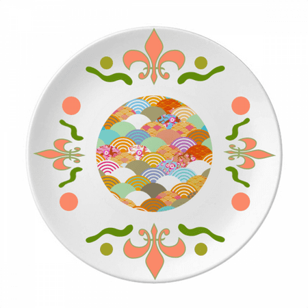 

Geometry Squama Flowers Pattern Japan Flower Ceramics Plate Tableware Dinner Dish
