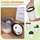 thumbnail image 4 of Cubo de basura de pingüino con tapa abatible para niños, cubo de basura de plástico, lindo baño, basura para dormitorio, oficina, coche, cocina, habitación de niños, 4 of 8
